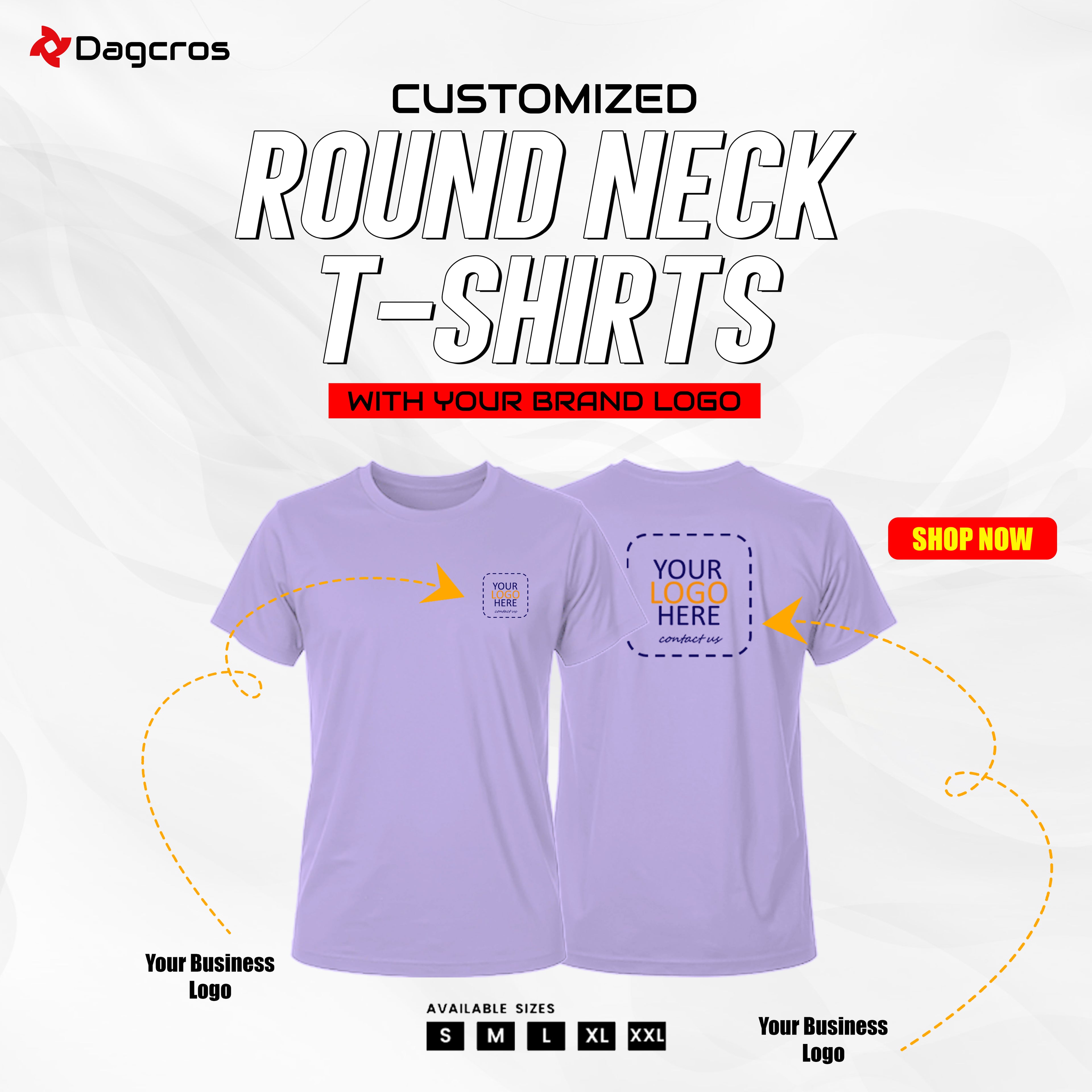 Custom Printed Round Neck T-Shirt | Custom Logo T-Shirt