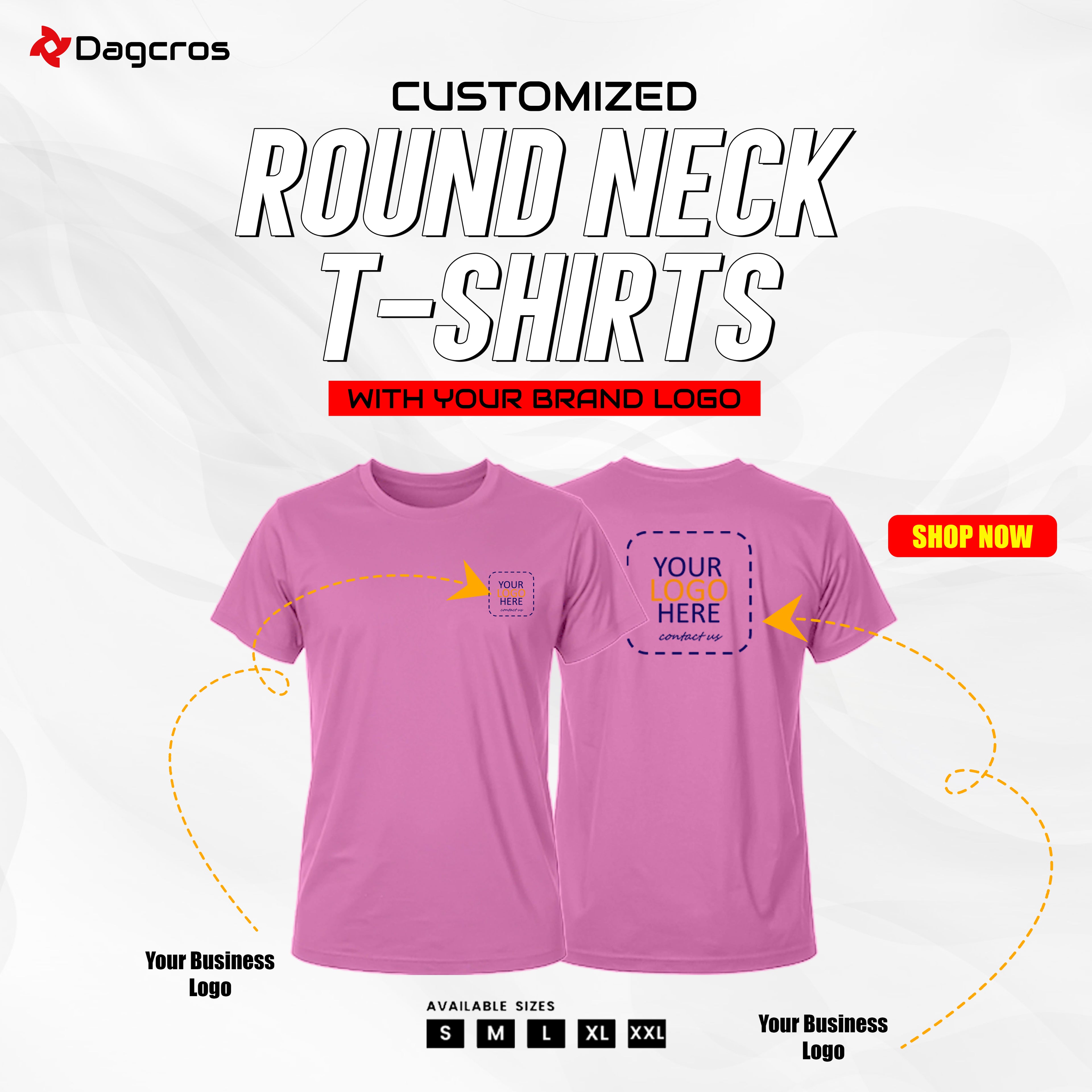Custom Printed Round Neck T-Shirt | Custom Logo T-Shirt