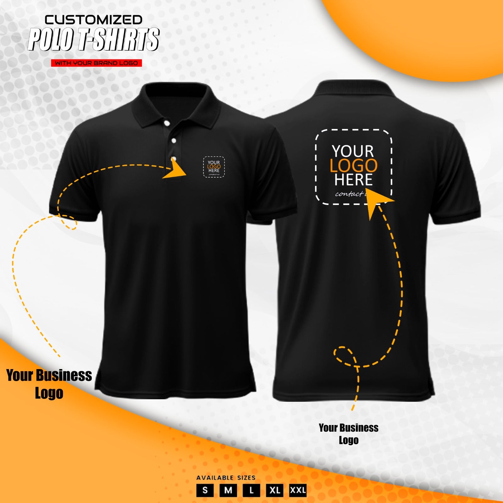 Custom Printed/Embrodiery Polo/Collar Neck T-Shirt | Custom Logo T-Shirt