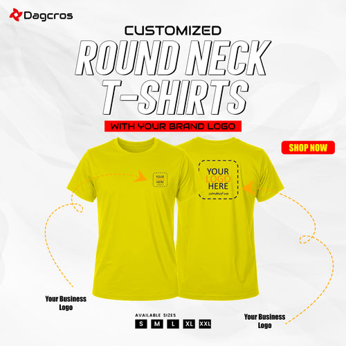 Custom Printed Round Neck T-Shirt | Custom Logo T-Shirt